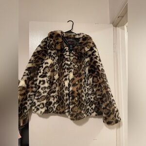 Torrid Swing Leopard Faux Fur Coat